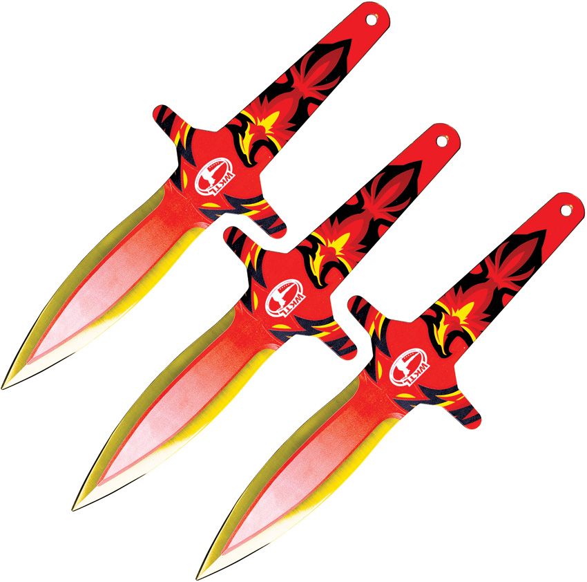Phoenix Throwing Knives Inferno Red - WKTL